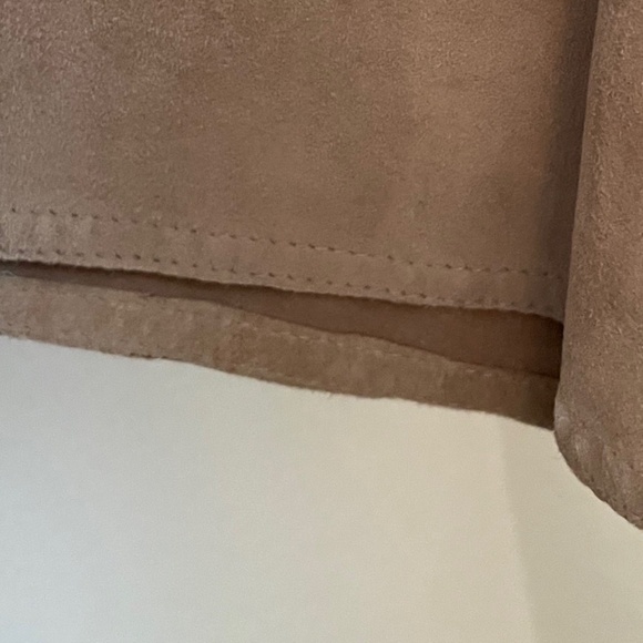 Vintage Armani Collezioni Vera Pelle/Suede Cropped Rushed Top/Jacket - Picture 8 of 12